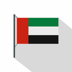 Dubai flag icon. Flat illustration of dubai flag vector icon for web