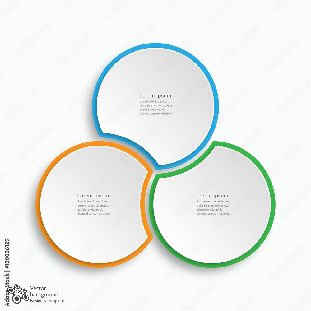 Canvas Prints business chart design 3-step #vector graphic