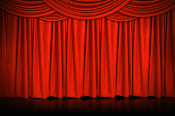 curtains and stage.