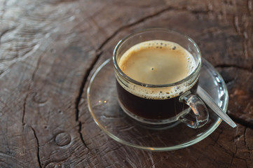 Coffee cup on the table.