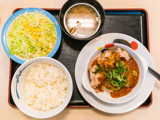 Stired chicken with kimchi sauce