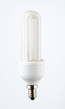 Energy Saver Light Bulb On White Background