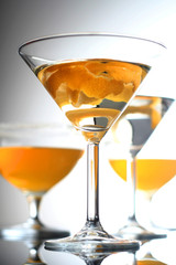 Close up of drink in martini glass