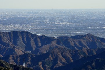 遠望 丹沢山より東京都心