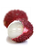 Close-up of lichee fruit - studio shot