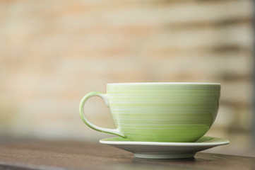 Green tea cup.