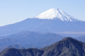 Fototapeta premium 丹沢 不動ノ峰からの富士山の眺望