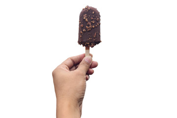 Hand holding Ice cream.