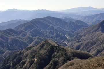 丹沢より箱根山と愛鷹山