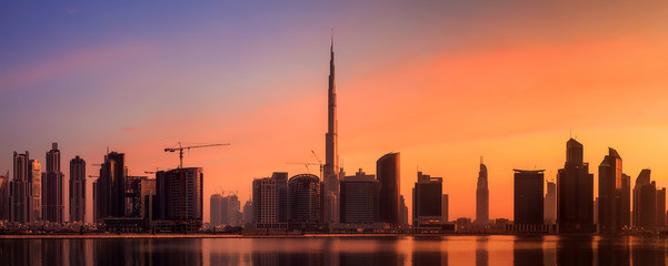 Obraz na płótnie Canvas Business bay of Dubai, UAE