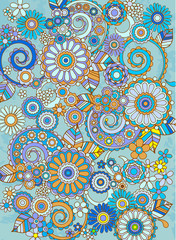 Abstract pattern made up of flower.Vector