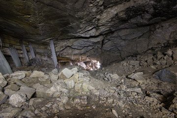 Underground mine tunnel abandoned niobium ore