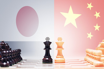 Chess game China vs Japan