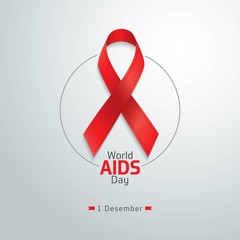 World Aids Day. Aids Awareness. 1st December World Aids Day. Vector illustration