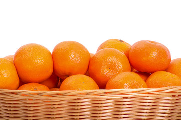Mandarine on white