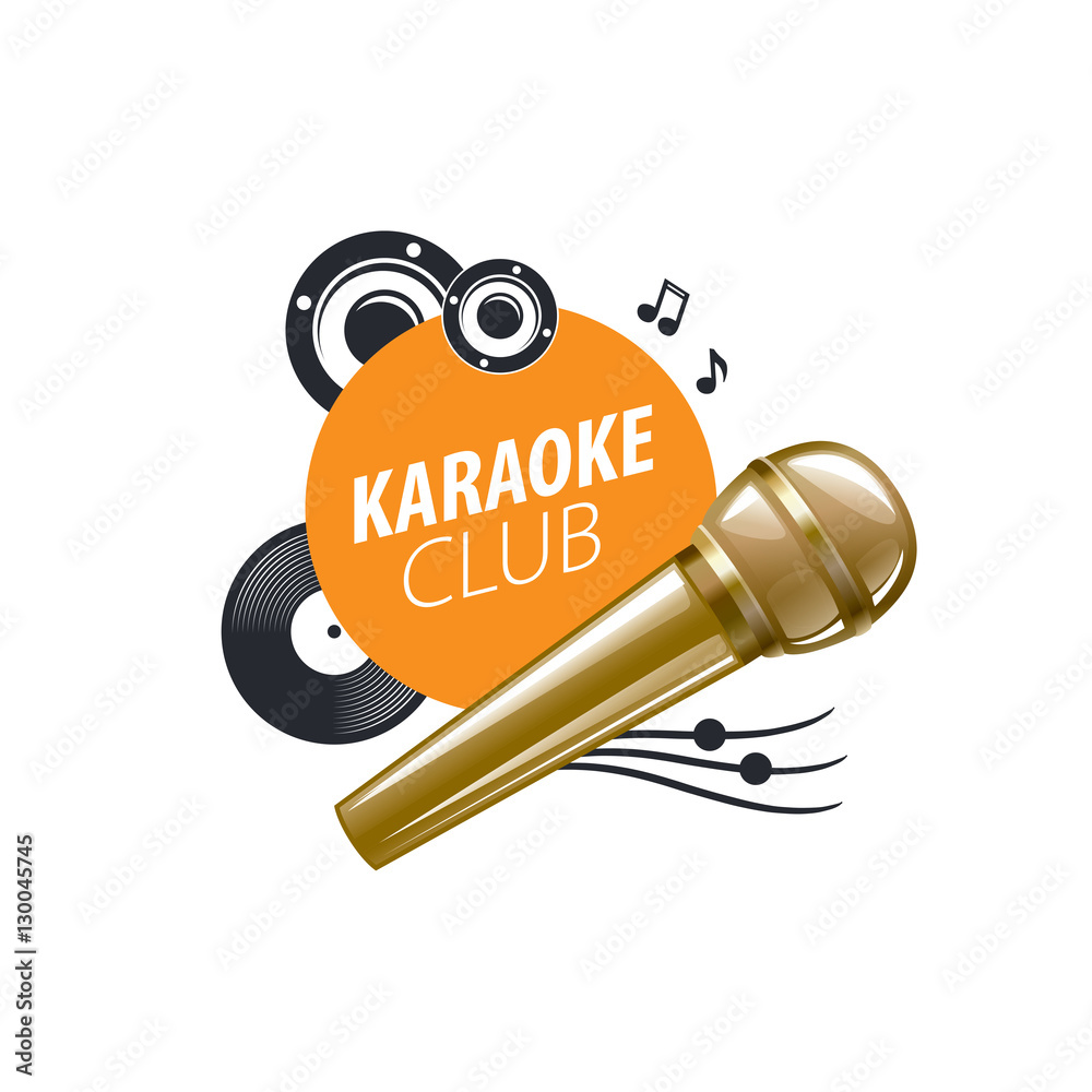 Sticker vector logo karaoke