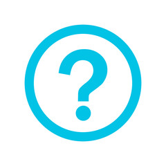 Question mark icon outline vector