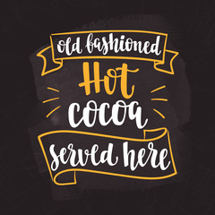 Obraz premium Christmas Warming beverage quote.