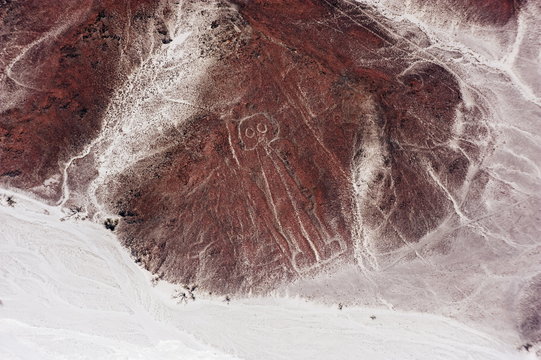 Spaceman, Lines and Geoglyphs of Nasca, Peru