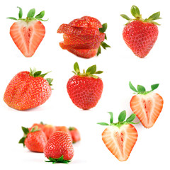 Strawberry on white backround