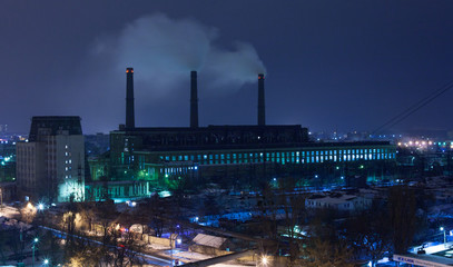 night industrial city