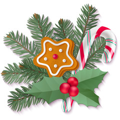 Christmas and Happy New Year decorations.