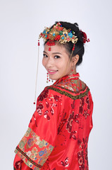 Chinese Bride looking at Camera