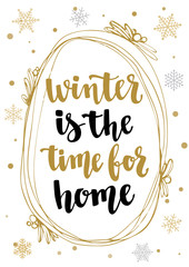 Winter Christmas quote.