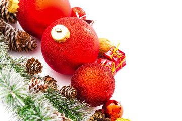 Christmas Decoration Over Wooden Background