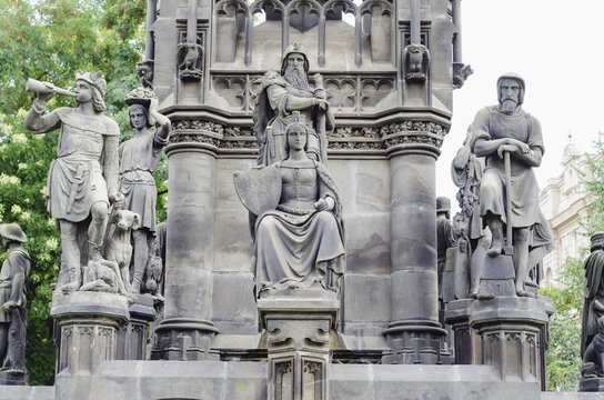 Kranner fountain in Park of National Awakening, by Josef Ondrej Kranner 1844-1846, Prague, Czech Republic
