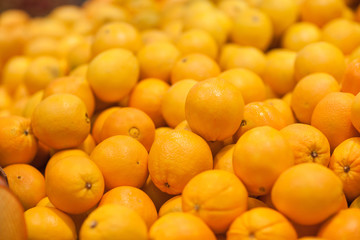 Fresh fruits to sell on the market. Selective focus. Background
