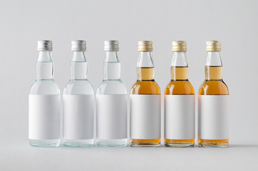 Miniature Spirits/Liquour Bottle Mock-Up - Multiple Bottles. Bla