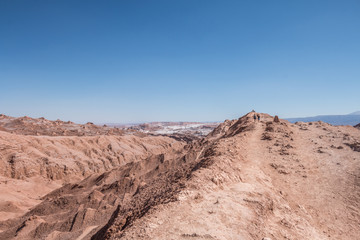 Fototapeta na wymiar Moon Valle at San Pedro de Atacama, Chile.