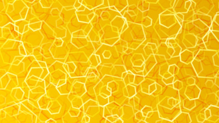 Yellow abstract background of small hexagons