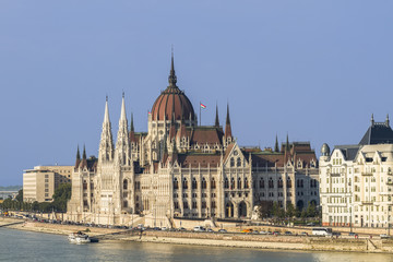Fototapeta na wymiar The Hungarian parliament on the river Danube - Europe