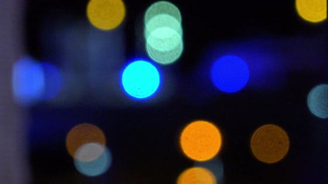 police and city lights in background: surveillance, military, people freedom 