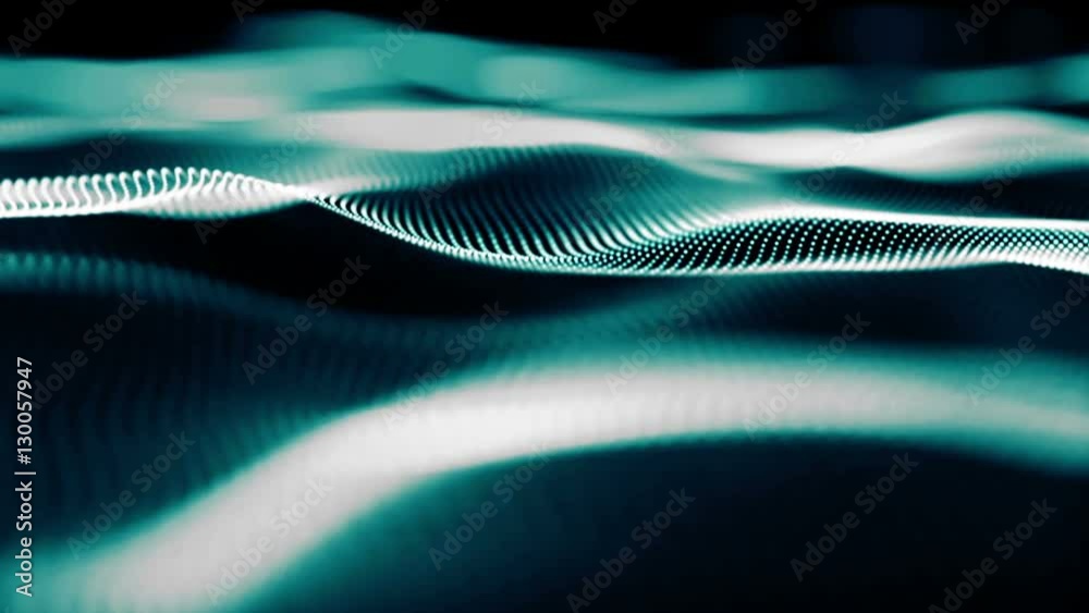 Aufkleber digital particles wave form