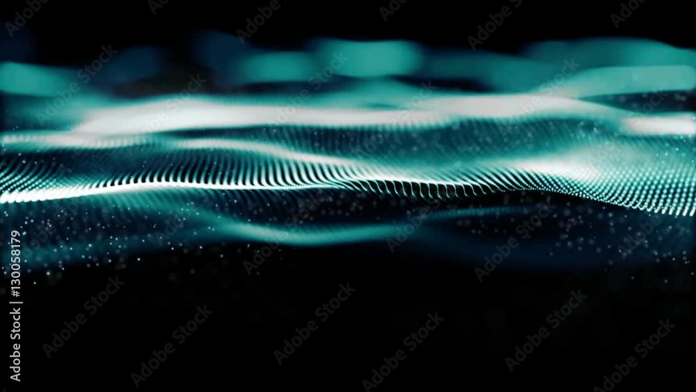 Aufkleber digital particles wave form