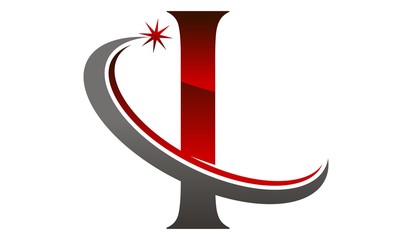 Star Swoosh Letter I