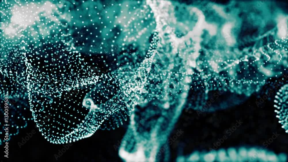 Aufkleber digital particles wave form