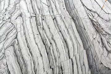 Fototapeten Detaillierte Struktur aus luxuriösem grauem Marmor in natürlich gemustertem Fo © Dmytro Synelnychenko