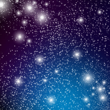 Background of space, a lot of white stars, illustration