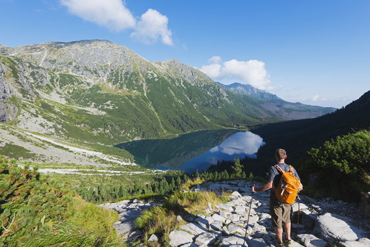 Lake Morskie Oko (Eye of the Sea), Zakopane, Carpathian Mountains, Poland 