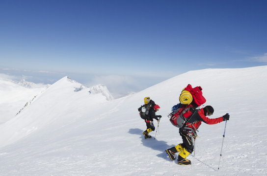 Climbing expedition on Mount McKinley, 6194m, Denali National Park, Alaska 