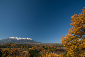 御嶽山と開田高原（秋）