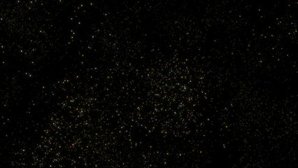 starry sky: twinkling bright distant colorful stars in a black sky