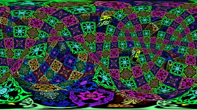 VJ mushroom 360VR dome flying tapestry