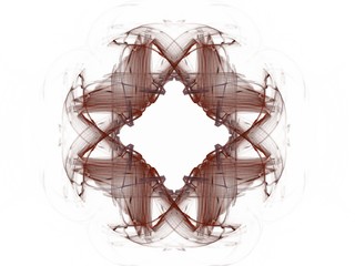 Abstract fractal with a red pattern