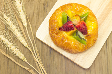 Cheesecake with Fruits.