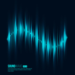 Digital equalizer. Sound wave. Vector illustration.